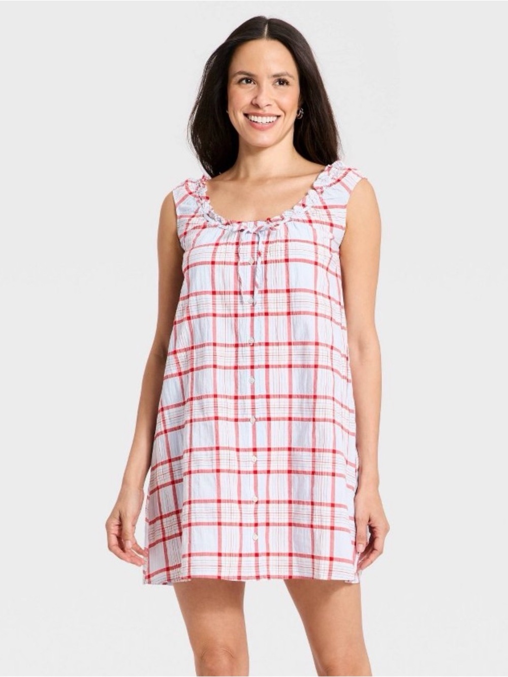 Target Universal Thread Mini Swing Shift Dress in Plaid